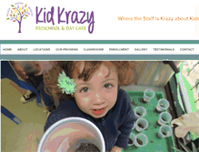 Tablet Screenshot of kidkrazypreschool.com
